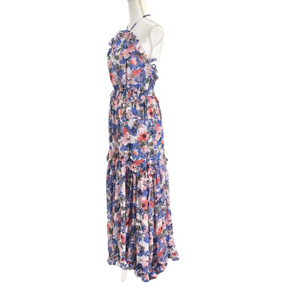 🚨Misa Los Angeles X Revolve NEW Womens Size Large Dallin Dress Tie Dye Floral - Picture 6 of 12